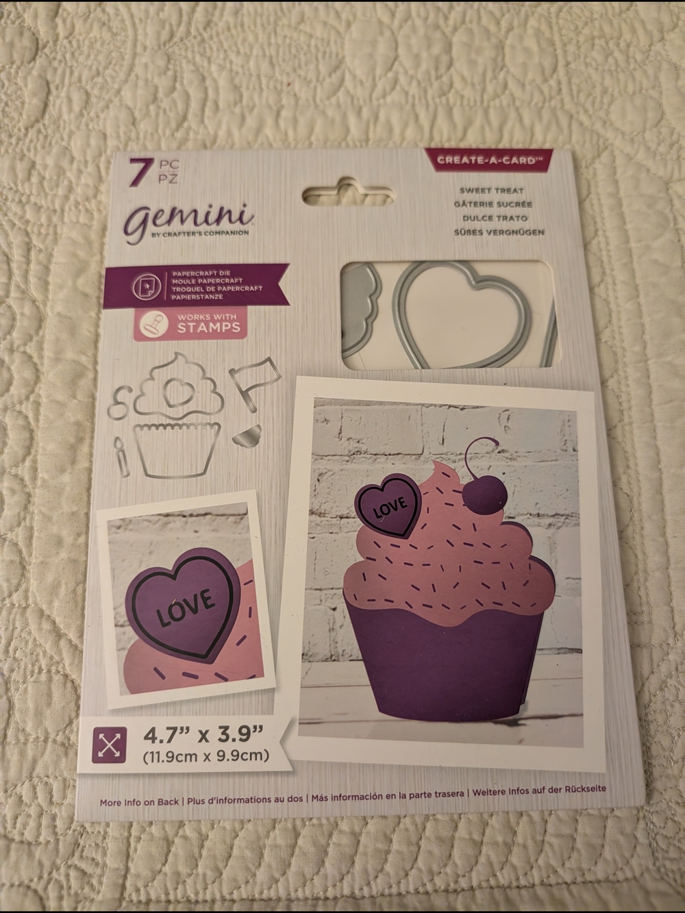Gemini Create-A-Card Sweet Treat Die Set in Purple and Pink